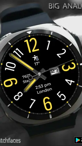 Big Analog 3 WF Wear OS 4+ screenshot