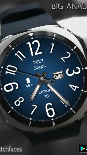 Big Analog 3 WF Wear OS 4+ screenshot