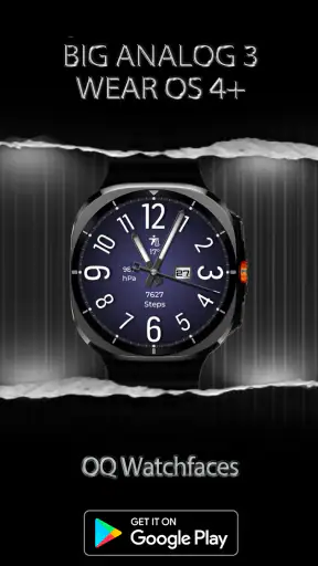 Big Analog 3 WF Wear OS 4+ screenshot