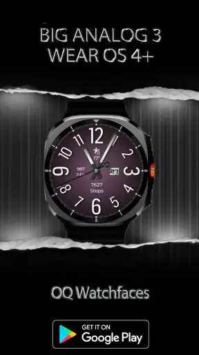 Big Analog 3 WF Wear OS 4+ screenshot