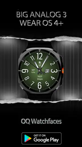 Big Analog 3 WF Wear OS 4+ screenshot