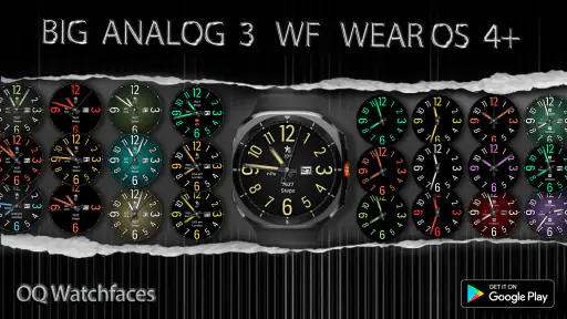 Big Analog 3 WF Wear OS 4+ screenshot