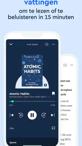 Blinkist: boek samenvattingen screenshot