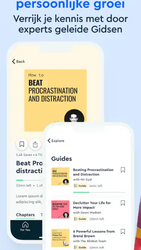Blinkist: boek samenvattingen screenshot