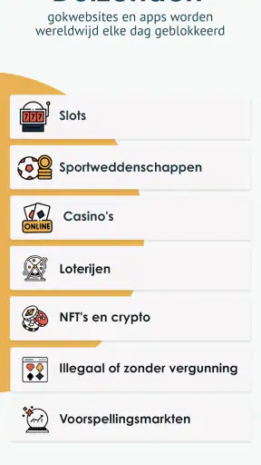 Blokkeer goksites - Gamban screenshot