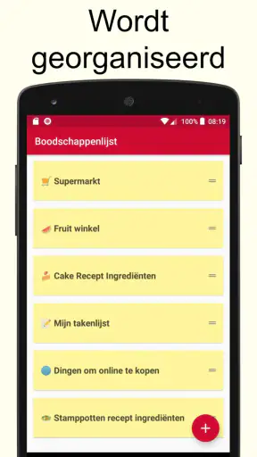 Boodschappenlijst screenshot