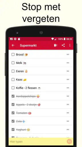 Boodschappenlijst screenshot