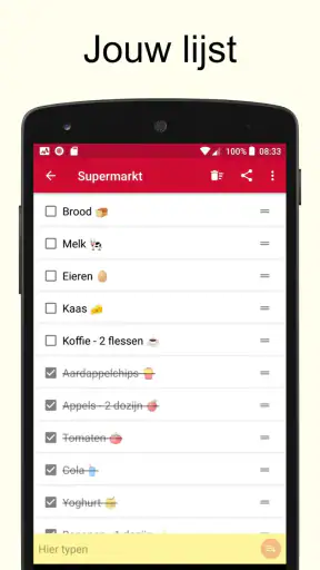 Boodschappenlijst screenshot