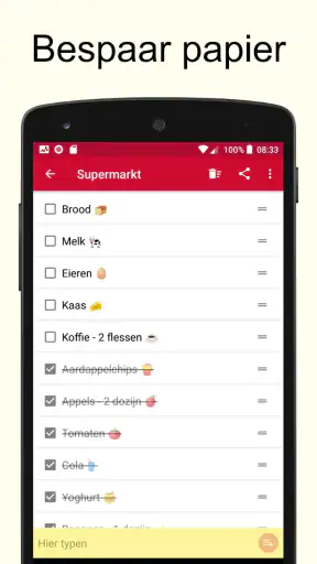 Boodschappenlijst screenshot
