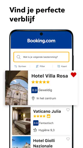 Booking.com Hotelreserveringen screenshot