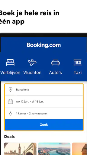 Booking.com Hotelreserveringen screenshot