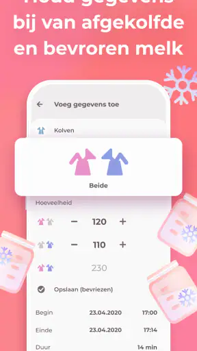 Borstvoeding app Baby tracker screenshot