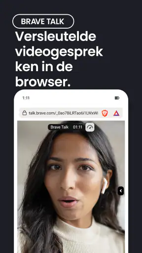 Brave privé-webbrowser screenshot