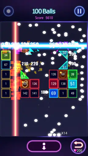 Bricks Breaker Hit - Glow Ball screenshot