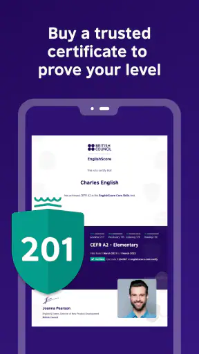 British Council EnglishScore screenshot