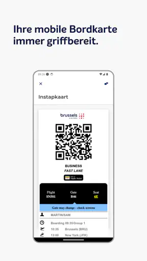 Brussels Airlines screenshot