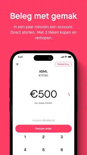 BUX: beleg in aandelen & ETF's screenshot