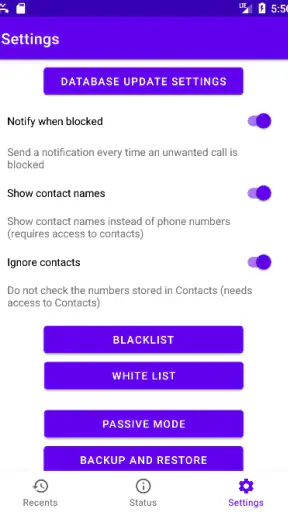 Call Filter screenshot