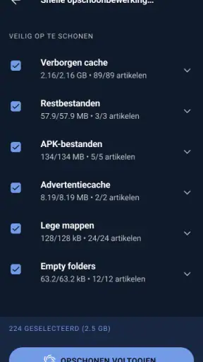 CCleaner: telefoon opschonen screenshot