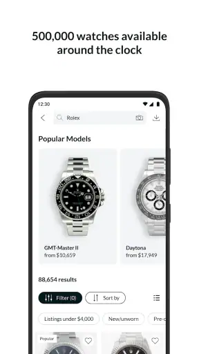 Chrono24: horloge-marktplaats screenshot