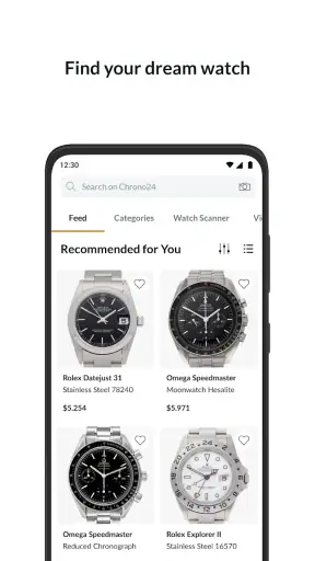 Chrono24: horloge-marktplaats screenshot
