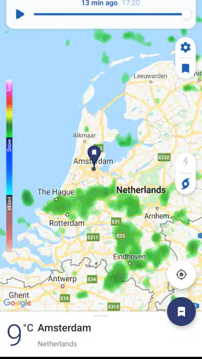 Clime: weer- en buienradar screenshot