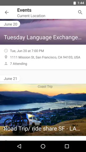 Couchsurfing Travel App screenshot