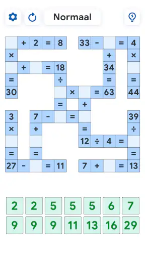 Crossmath - Wiskundepuzzel screenshot
