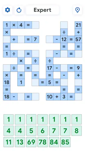 Crossmath - Wiskundepuzzel screenshot
