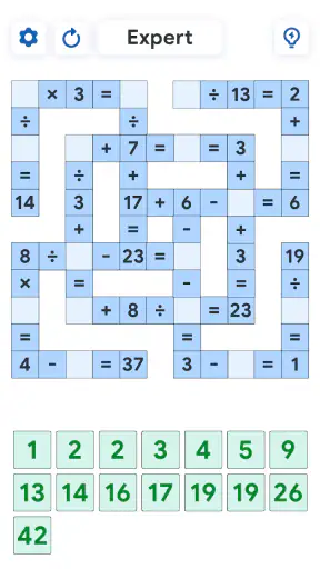 Crossmath - Wiskundepuzzel screenshot