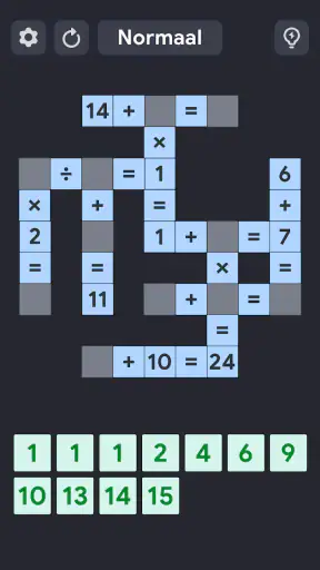 Crossmath - Wiskundepuzzel screenshot