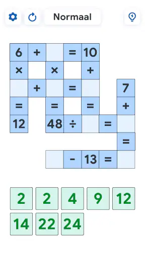 Crossmath - Wiskundepuzzel screenshot