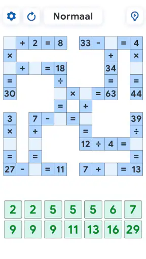 Crossmath - Wiskundepuzzel screenshot