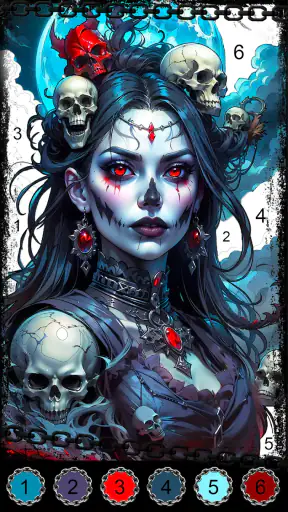 Dark, Horror Color by Number screenshot