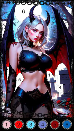 Dark, Horror Color by Number screenshot
