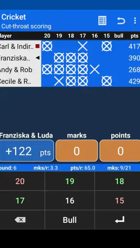 Darts Scoreboard screenshot