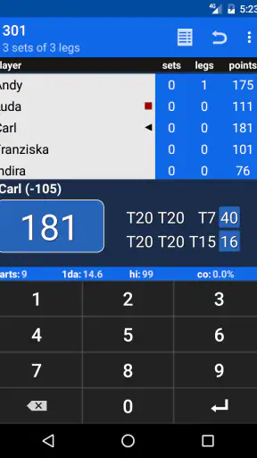 Darts Scoreboard screenshot