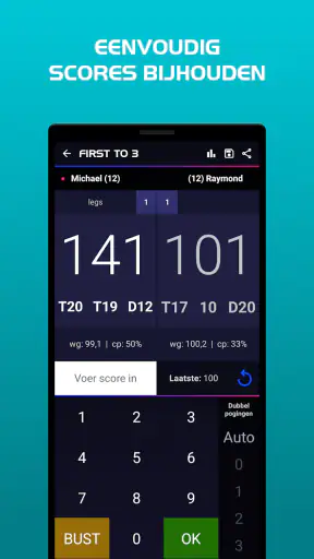 Darts Scorebord screenshot