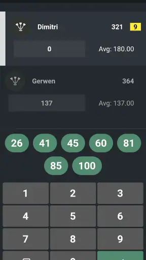 DARTS Scorebord 2025 screenshot