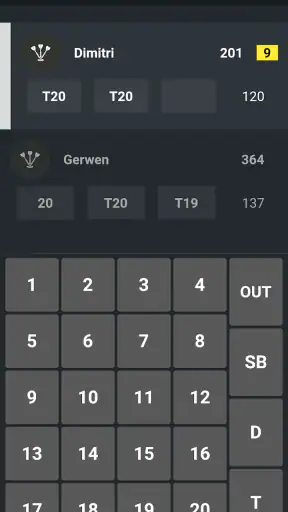 DARTS Scorebord 2025 screenshot