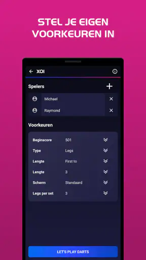 Darts Scorebord screenshot
