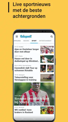 De Telegraaf nieuws-app screenshot