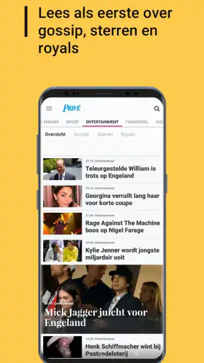 De Telegraaf nieuws-app screenshot