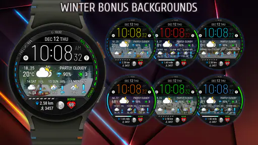 Digital Weather Watch face P5 screenshot