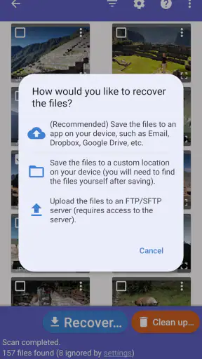 DiskDigger photo/file recovery screenshot