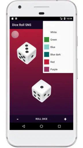 Dobbelsteenworp SNS screenshot