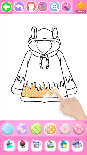 Dress Coloring Game Glitter screenshot