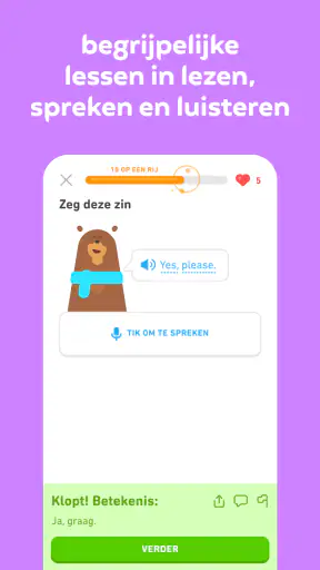Duolingo: Taallessen screenshot