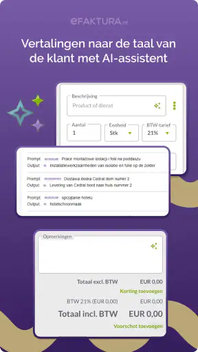 eFaktura.nl - online facturen screenshot