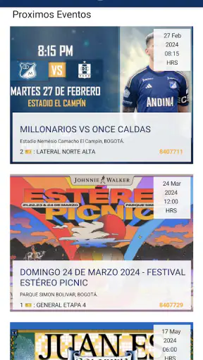 eticket Colombia screenshot